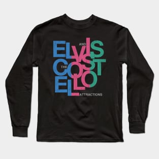 Elvis Costello // 80s Style Aesthetic Style Long Sleeve T-Shirt